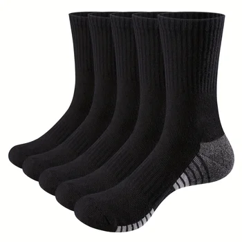 1 чифт мъжки тренировъчни чорапи с подплата от чист памук, чорапи за голф и тенис